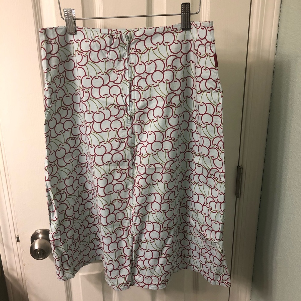 Xtrodinary graphic blue cherry print skirt - Picture 2 of 5